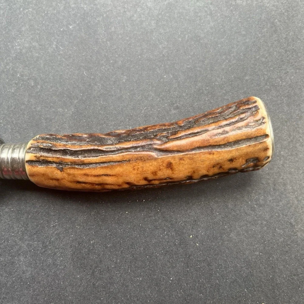Vintage Anton Wingen Jr Solingen Germany Stag Antler Carving Set Box NOS Deer